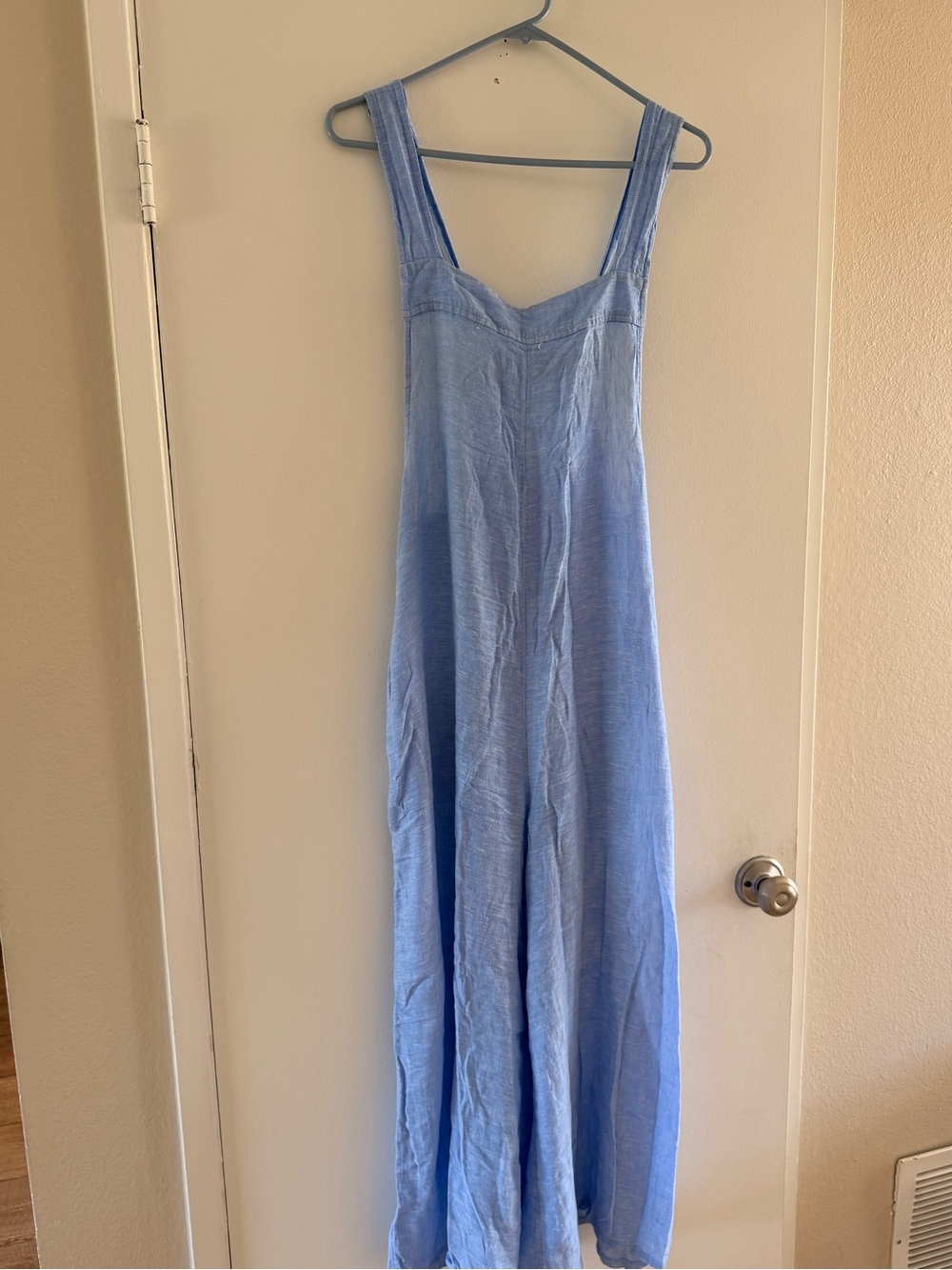 Light Blue Maxi Dress with Wide Straps